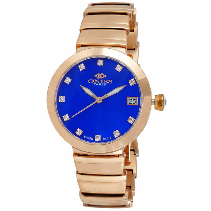 Photo: Oniss ON5559SS Quartz Blue Dial Ladies Watch ON5559SSRGBU