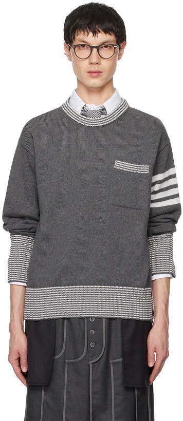 Photo: Thom Browne Gray Hector Sweater