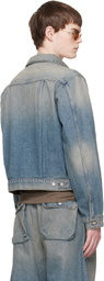 Reese Cooper Blue Washed Trucker Denim Jacket