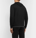 Zimmerli - Contrast-Tipped Cotton and Cashmere-Blend Hoodie - Black