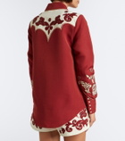 Alémais Duke embroidered wool-blend shirt