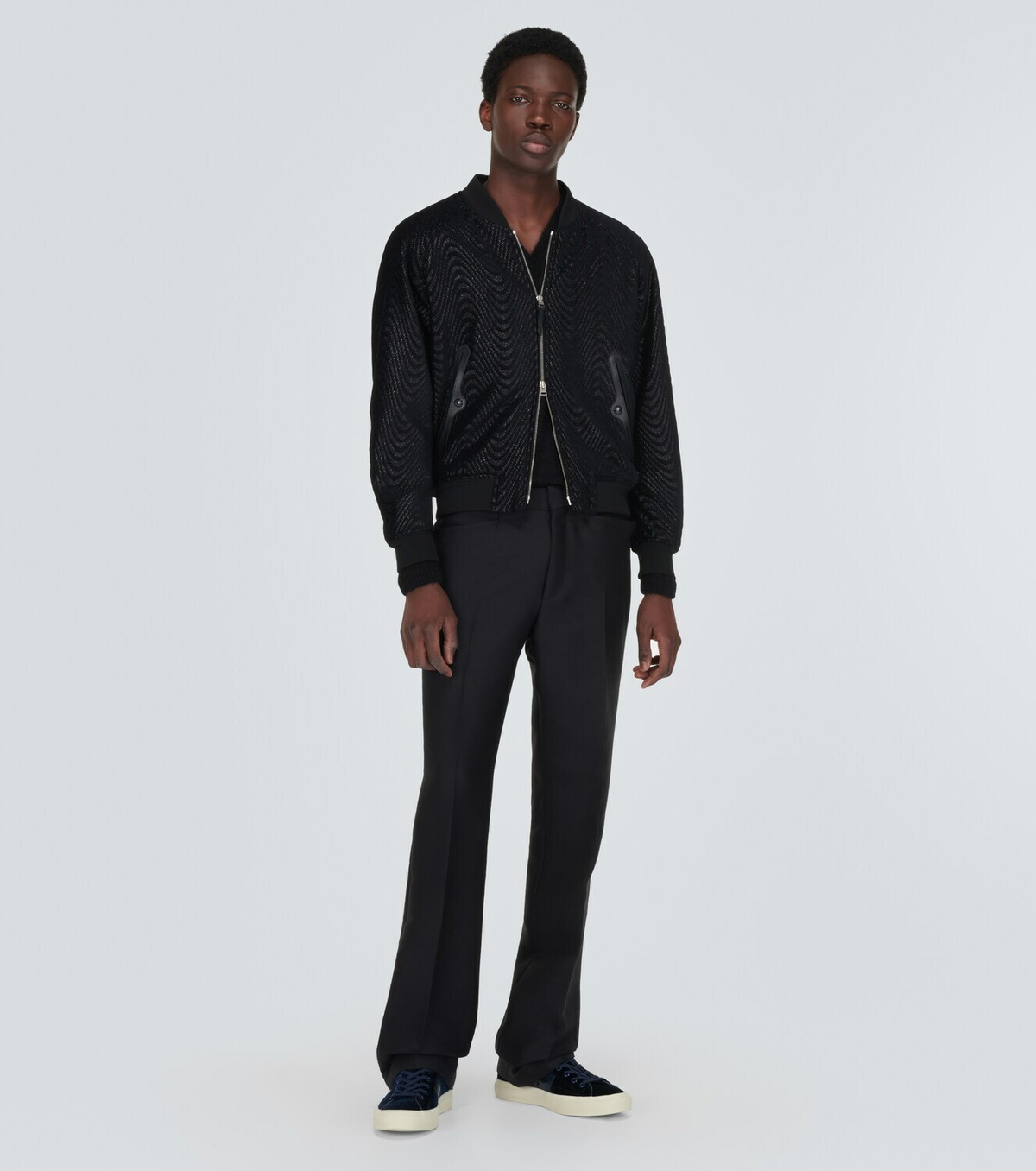 【Tom Ford】 Cambridgeベルベットスニーカー TOM FORD Cambridge Velvet Sneakers | Black | FARFETCH