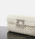 Roger Vivier Jeu De Fille embellished crochet clutch