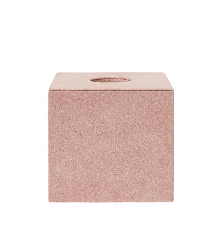 Photo: Michaël Verheyden Niez Cube suede and wooden tissue box