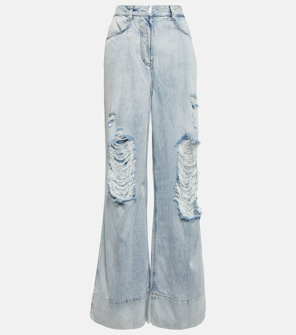 Givenchy - Distressed wide-leg jeans Givenchy