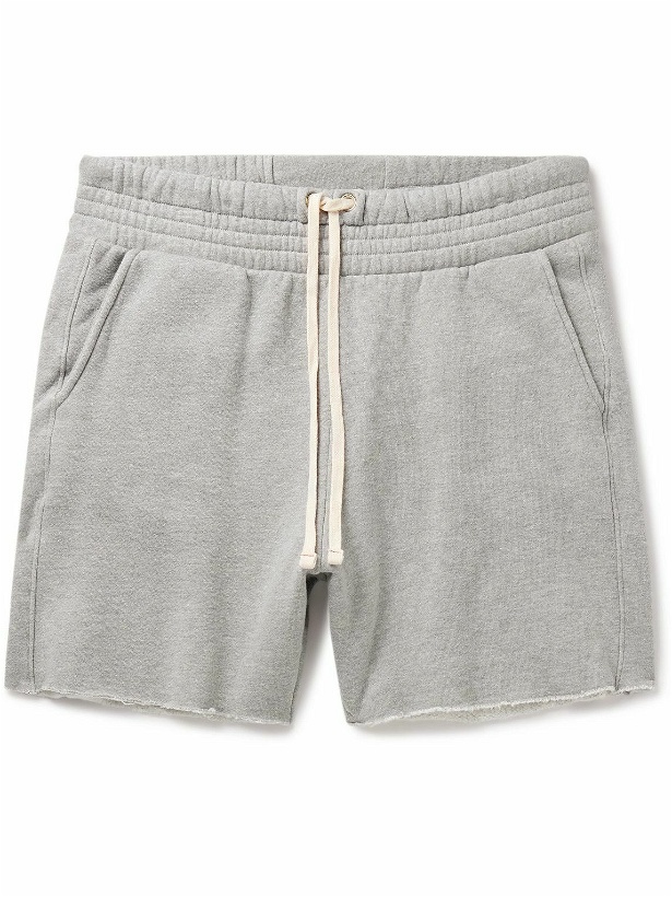 Photo: Les Tien - Straight-Leg Garment-Dyed Cotton-Jersey Drawstring Shorts - Gray