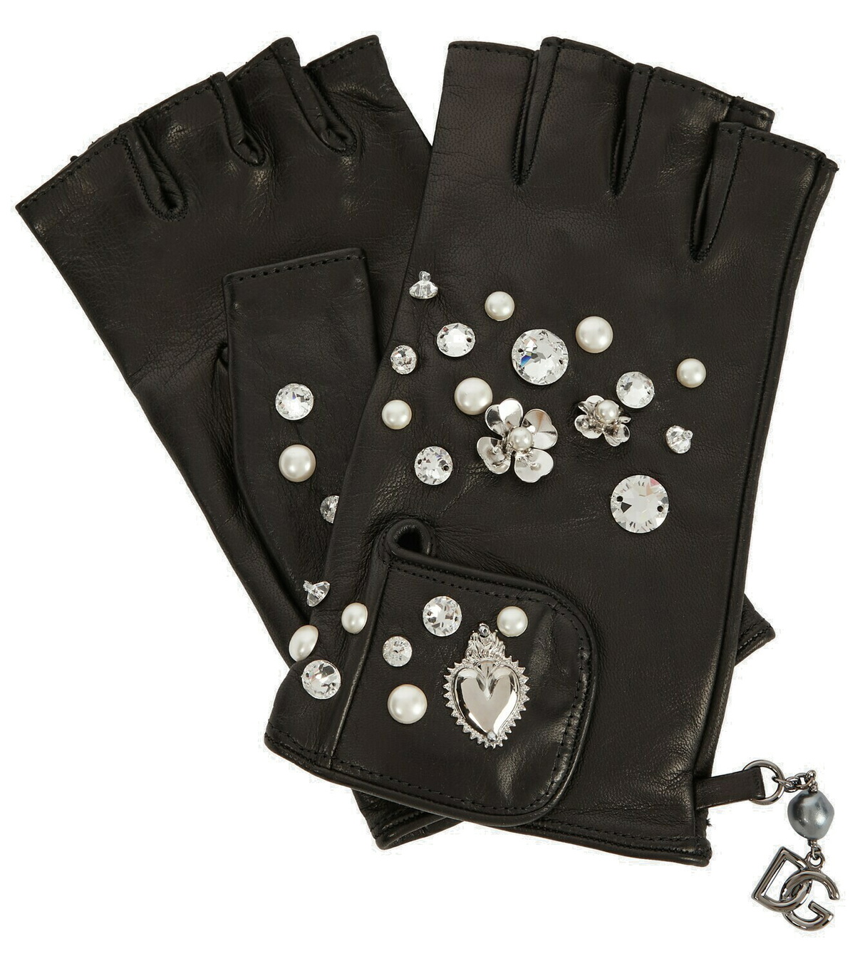Dolce & Gabbana Beige Suede Xiangao Fur Elbow Gloves main image 1