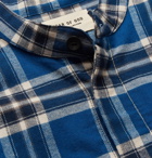 Fear of God - Grandad-Collar Checked Cotton-Flannel Shirt - Blue