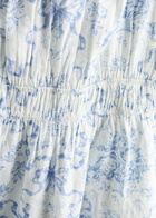 Loveshackfancy Mastey Printed Cotton Midi Dress Blue