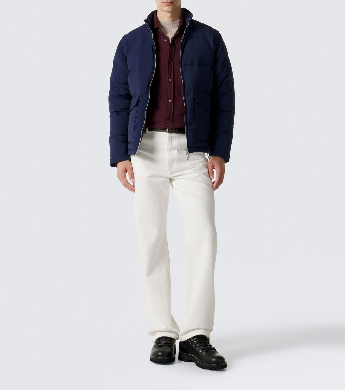 Eleventy Wool-blend down jacket