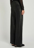 Maria Mcmanus Straight-leg Satin Trousers Black