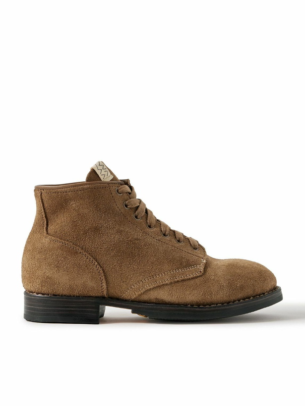 Photo: Visvim - Brigadier-Folk Leather-Trimmed Suede Boots - Brown