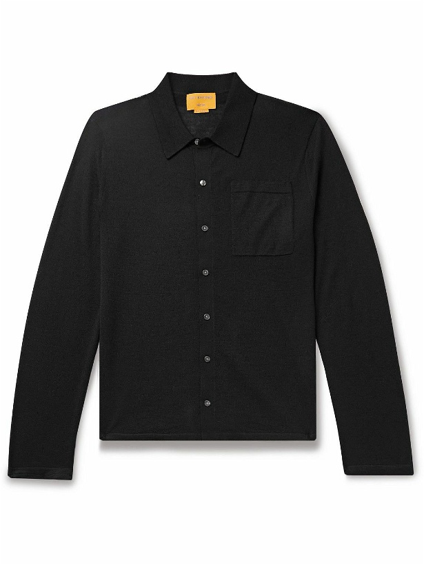 Photo: Guest In Residence - Showtime Cashmere Polo Shirt - Black