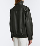 Vince Oversized leather biker jacket