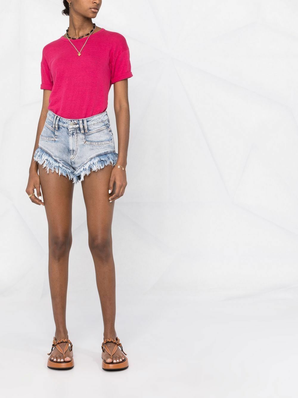 MARANT ETOILE - Eneidao Denim Shorts Isabel Marant Etoile