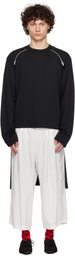 Comme des Garçons Homme Plus Black Polyester Piqué Long Longsleeve T-shirt