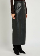Skiim Huguette Leather Maxi Skirt Black