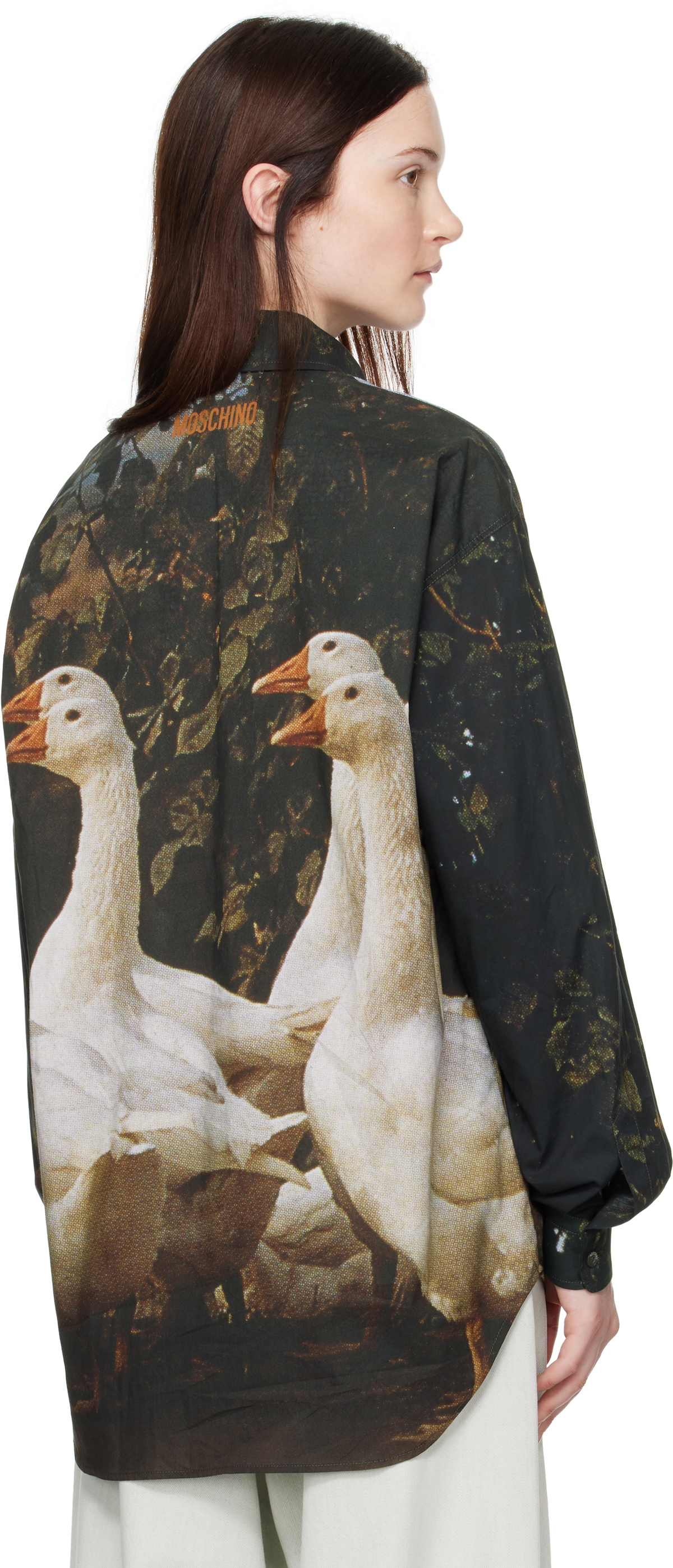 Moschino Multicolor Goose Print Shirt