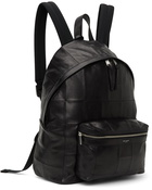 Saint Laurent Black Leather Square Patchwork City Backpack