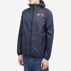 Comme des Garçons Play Men's x K-Way Full Zip Packable Jacket in Navy