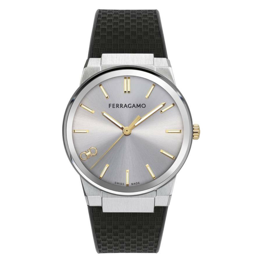 Ferragamo Infinity Sapphire Quartz Silver Dial Mens Watch SFST00124
