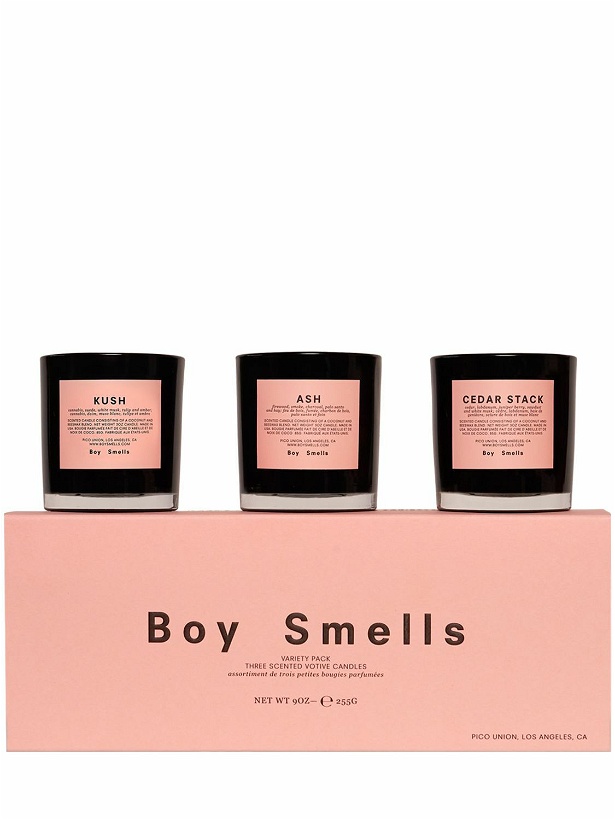 Photo: BOY SMELLS - Set Of Three 85g Scented Candles