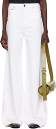 KHAITE White Dane Stretch Jeans