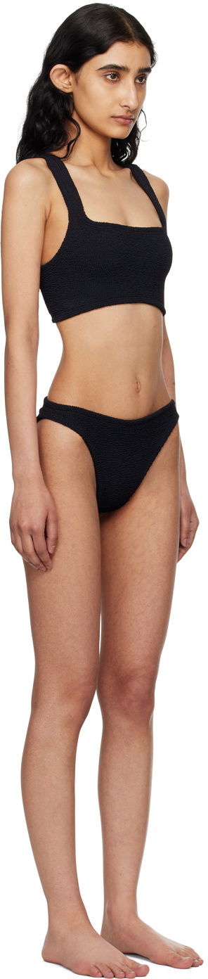 Hunza G XANDRABIKINICRINKLEBLACK 関税送料込 Xandra Bikini - Black | One Size Swimwear | Hunza G