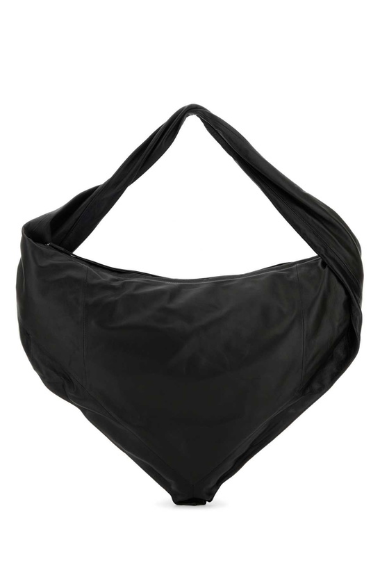 Photo: Lemaire Black Nappa Leather Scarf Shoulder Bag