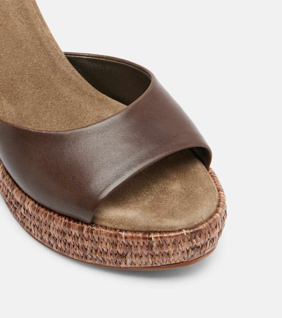 Brunello Cucinelli Monili leather espadrille wedges