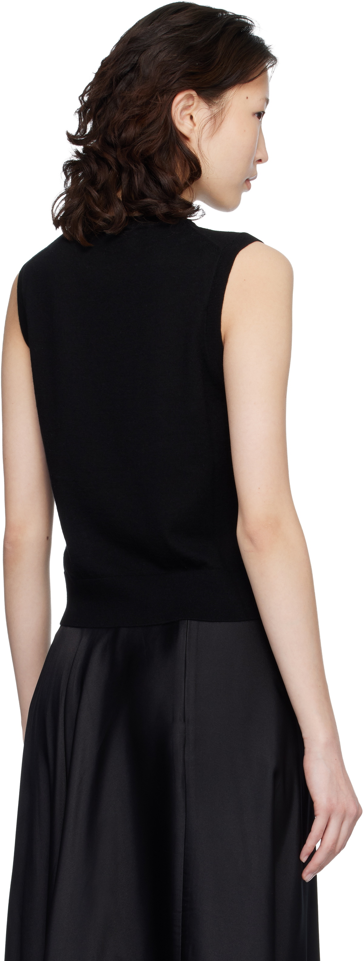ANINE BING Black Moni Crop Tank Top
