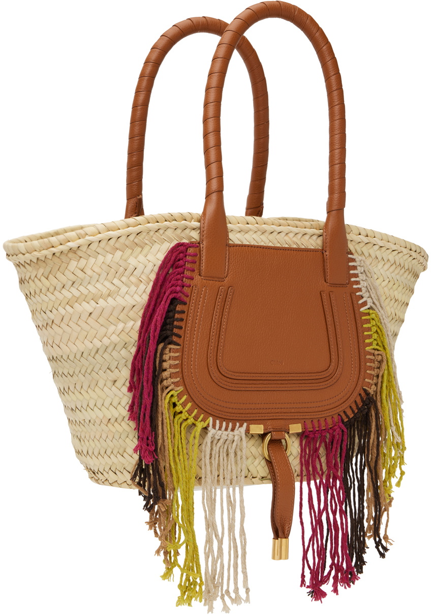 Chloé Tan Medium Marcie Basket Tote Chloe