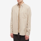 Norse Projects Men's Anton Brushed Flannel Button Down Shirt in Utility Khaki