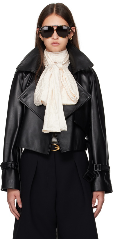 Photo: Nour Hammour Black Hatti Leather Jacket
