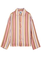 Sleeper Pastelle Striped Satin Pyjama Shirt Pink