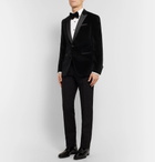 Hugo Boss - Black Helward Slim-Fit Satin-Trimmed Cotton-Velvet Tuxedo Jacket - Black