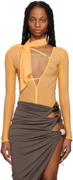 Jacquemus Orange Le Raphia 'Le Body Abanaba' Bodysuit