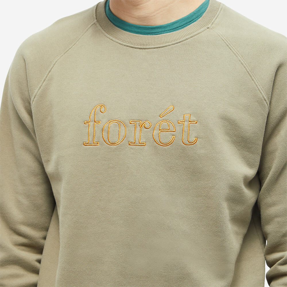 Foret Men's Border Logo Crew Sweat in Tea