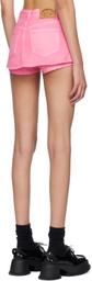 Pushbutton SSENSE Exclusive Pink Denim Skort