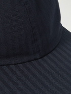 Beams Plus - Logo-Embroidered Leather-Trimmed Herringbone Cotton Cap