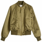 AMI Paris Women's De Coeur Bomber Jacket in Loden