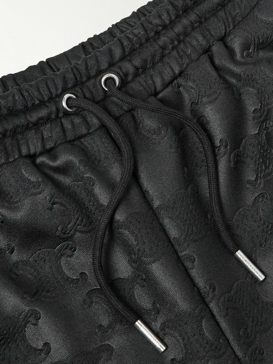 CELINE - Straight-Leg Logo-Jacquard Tech-Jersey Track Pants - Black