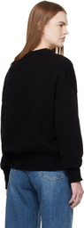 &Daughter Black Balla Slouch V-Neck Sweater