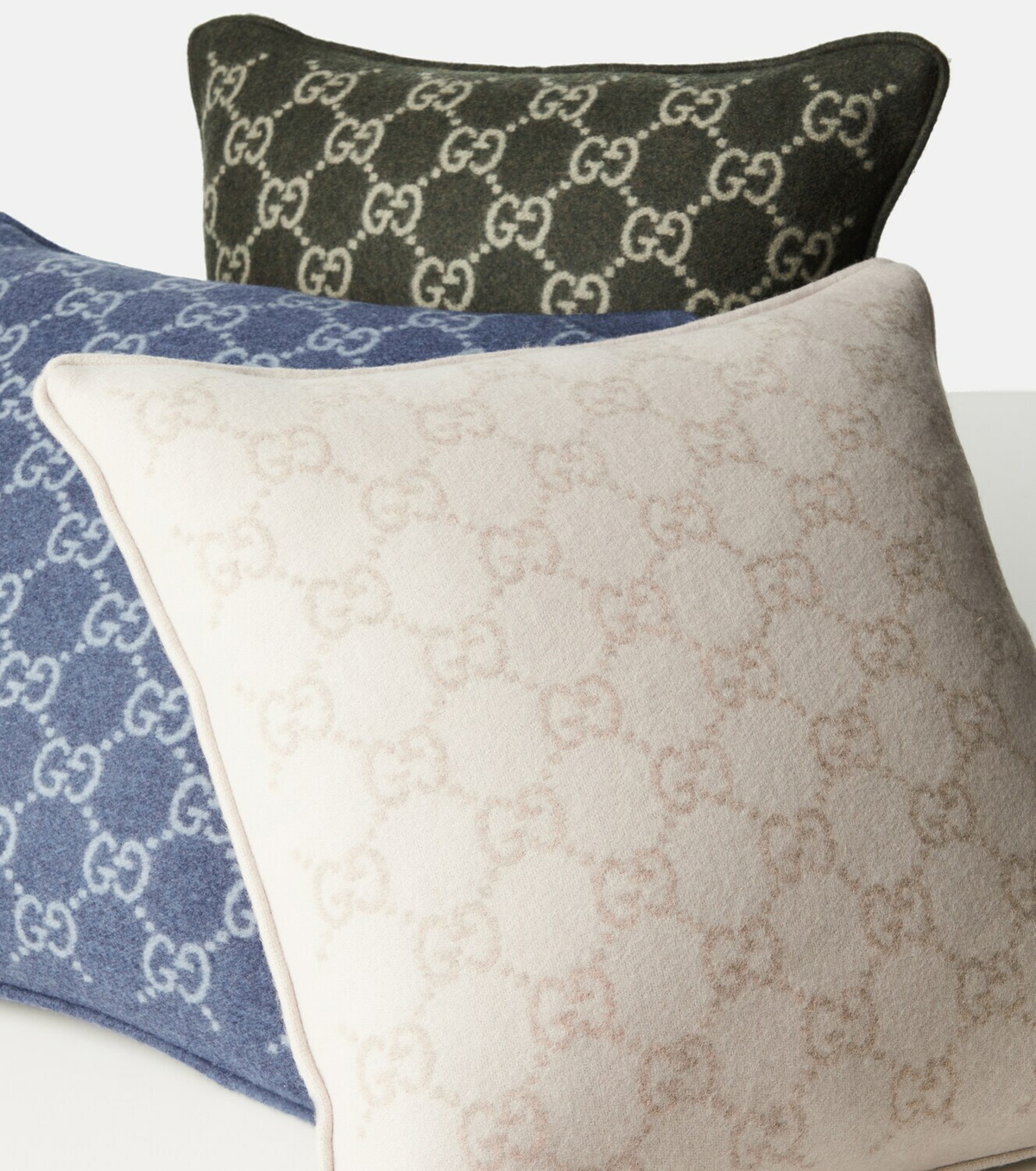 Gucci GG jacquard wool and cashmere cushion