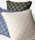 Gucci GG jacquard wool and cashmere cushion