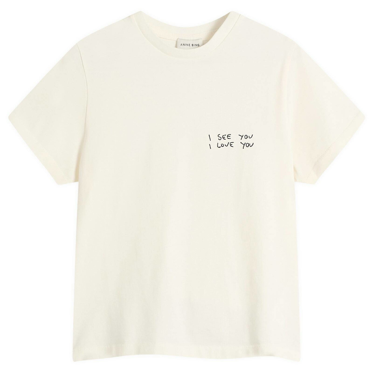 Anine Bing Women's Shelley T-Shirt in Washed Cream