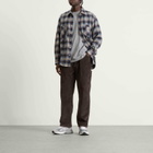 FrizmWORKS Men's Corduroy Wide One Tuck Pants in Charcoal