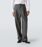 Saint Laurent Pinstripe wool and cashmere suit pants
