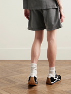 Acne Studios - Rego Straight-Leg Logo-Appliquéd Cotton-Jersey Shorts - Gray