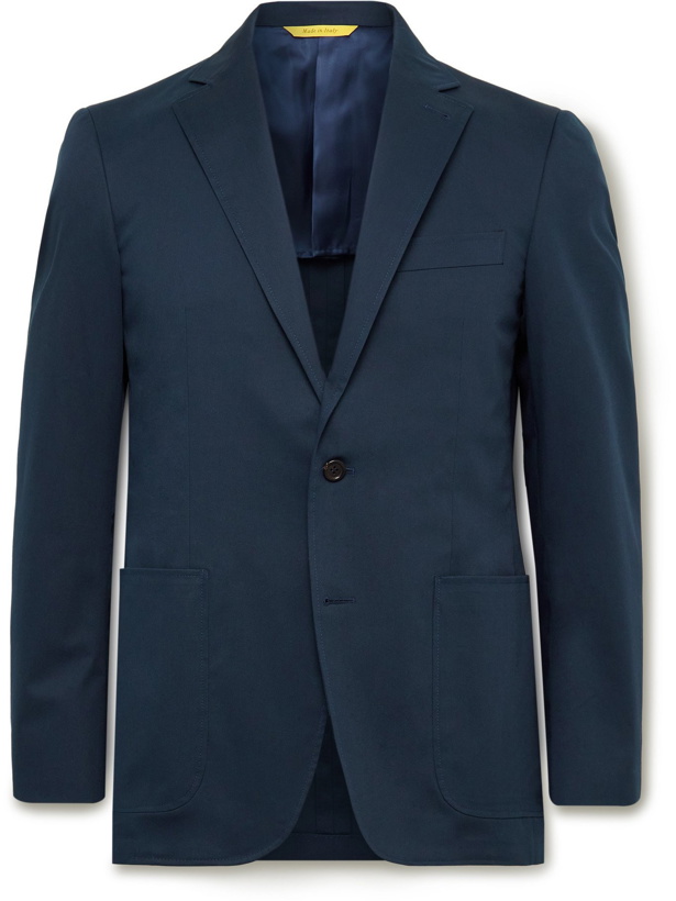 Photo: CANALI - Kei Slim-Fit Stretch-Cotton Twill Suit Jacket - Blue